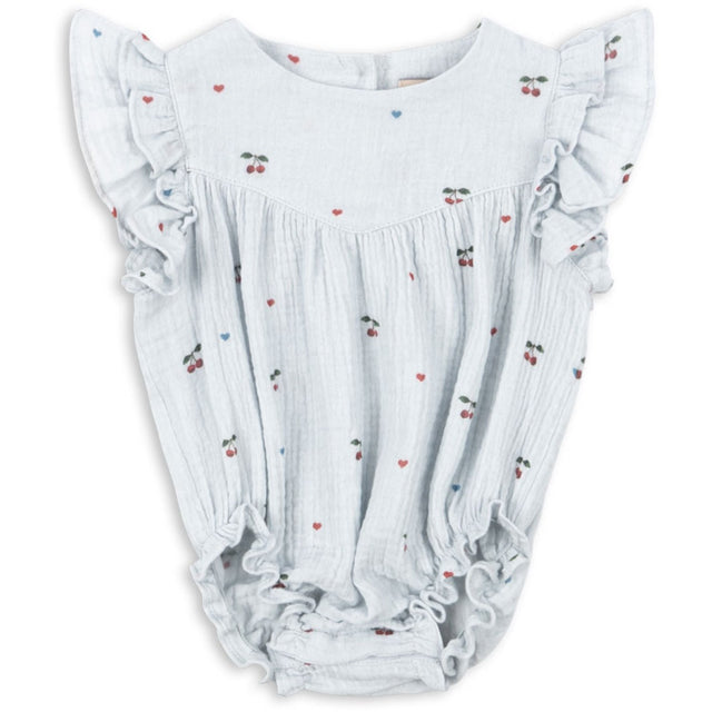 Konges Sløjd Cherry Blue Coeur Coco Romper Gots