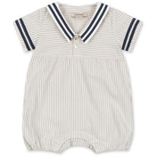Konges Sløjd Bleu Stripe Allie Sailor Romper Gots