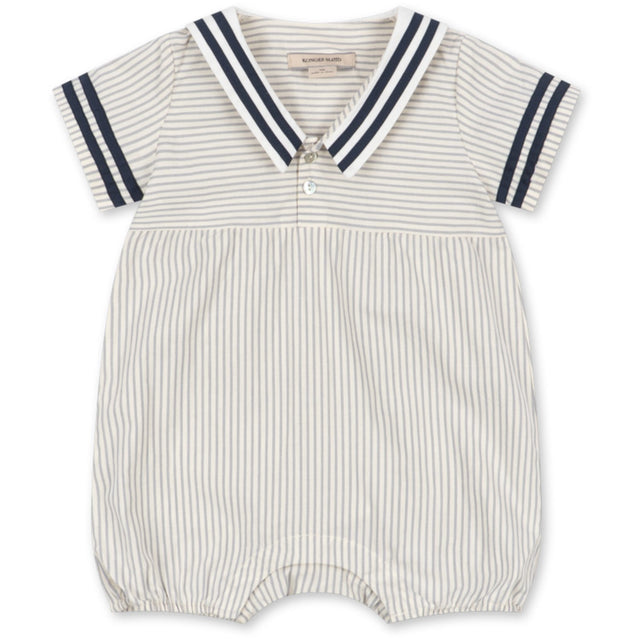 Konges Sløjd Bleu Stripe Allie Sailor Romper Gots
