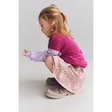 Wheat Magenta Heart Flowers Jersey Kjole S/S Anna