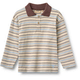 Wheat Multi Blue Stripe Polo Skjorte L/S Fred