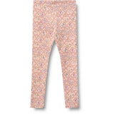 Wheat Magenta Heart Flowers 2 Leggings Jules