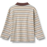 Wheat Multi Blue Stripe Polo Skjorte L/S Fred