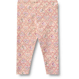 Wheat Magenta Heart Flowers Leggings Jules