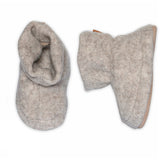 MELTON Beige Melange Wolly Tekstil Futter