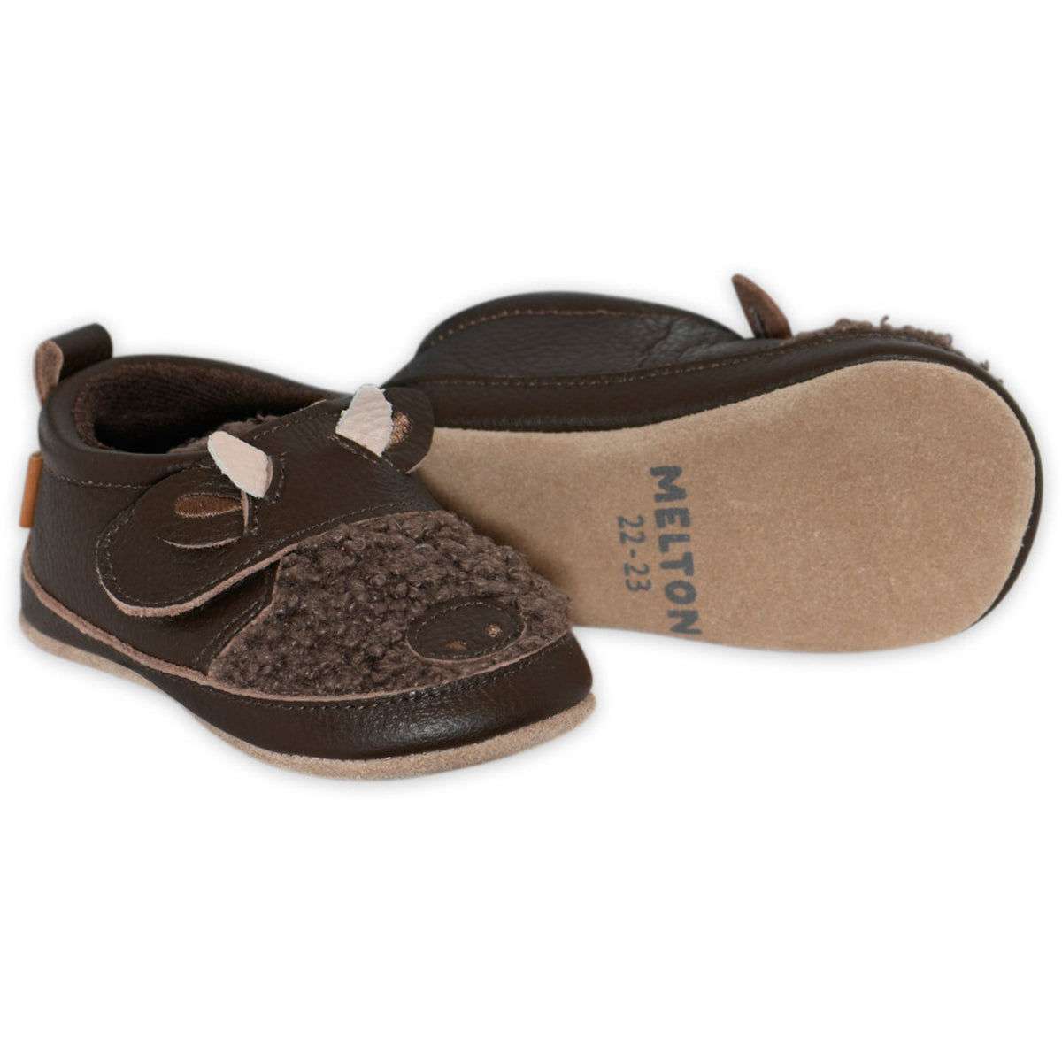 MELTON Dark Brown Buffalo Læder Futter