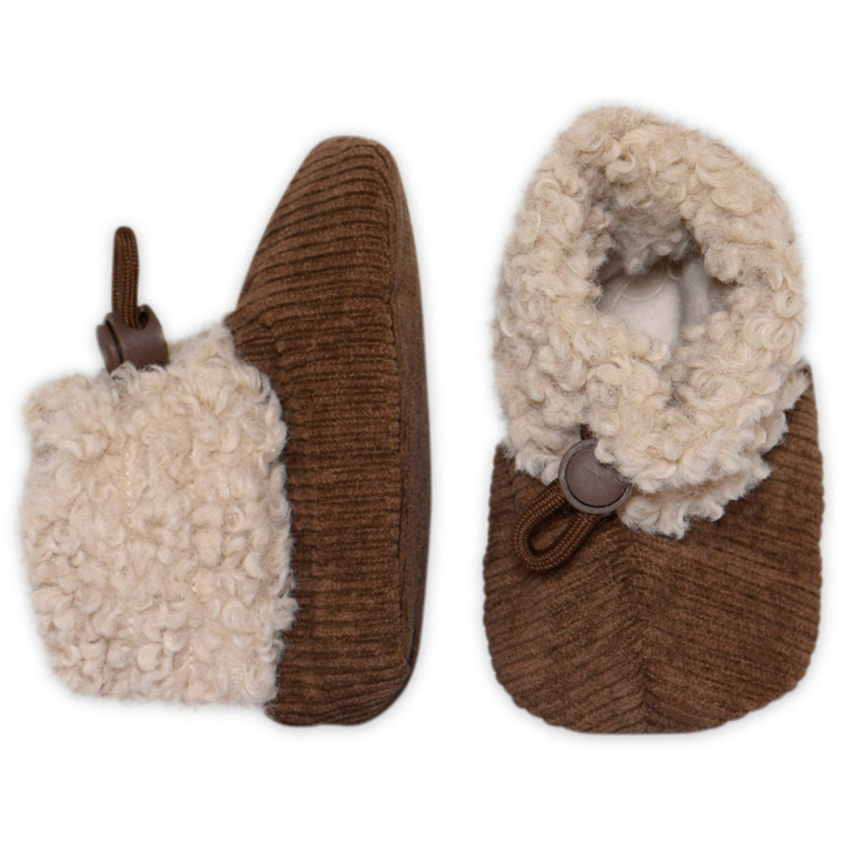 MELTON Brown Fluffy Baby Tekstil Futter