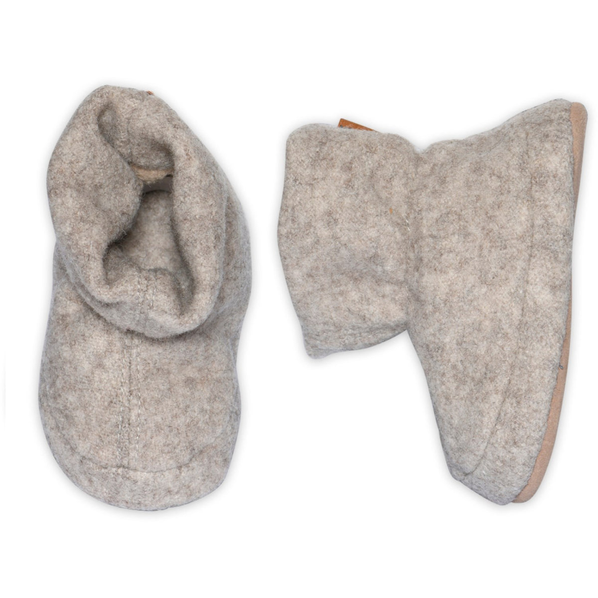 MELTON Beige Melange Wolly Tekstil Futter