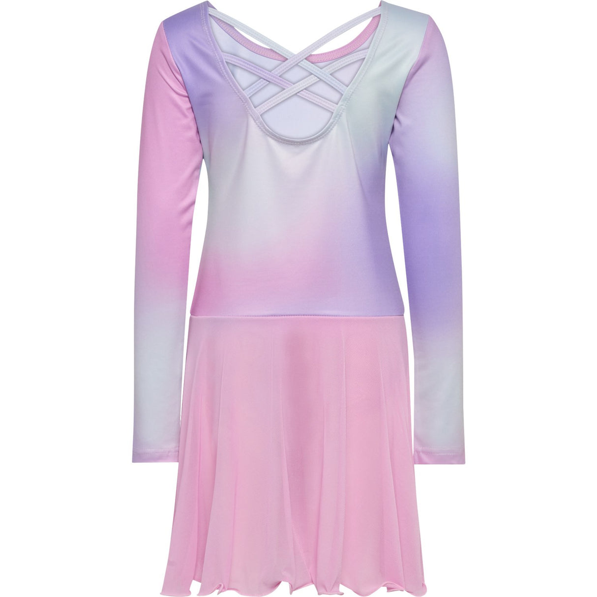 Hummel Pastel Lavender Jr Gradient Skirty Gymnastikdragt L/S
