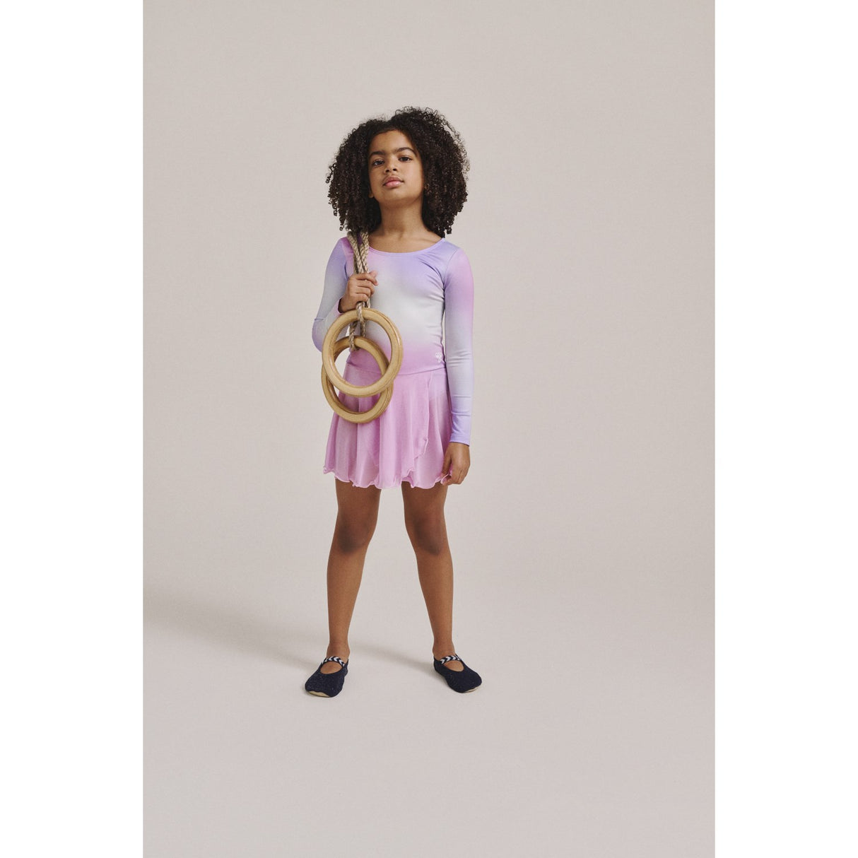 Hummel Pastel Lavender Jr Gradient Skirty Gymnastikdragt L/S