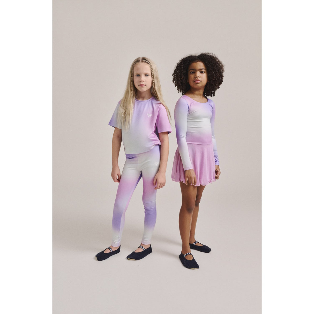 Hummel Pastel Lavender Jr Gradient Gym T-Shirt S/S