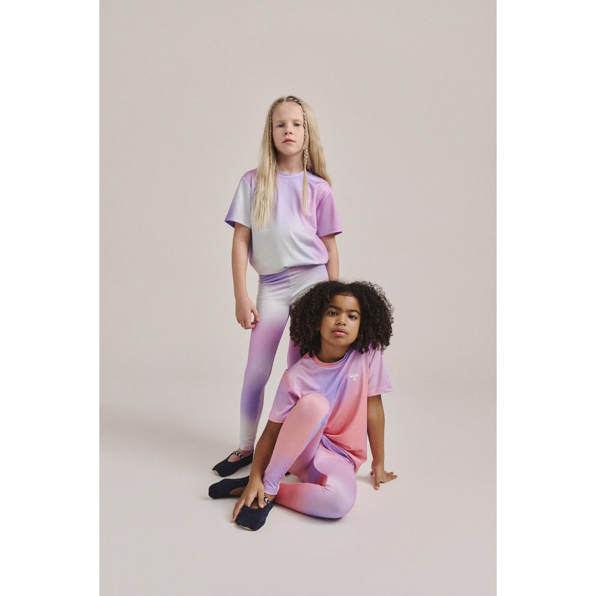 Hummel Shell Pink Jr Gradient Gym T-Shirt S/S