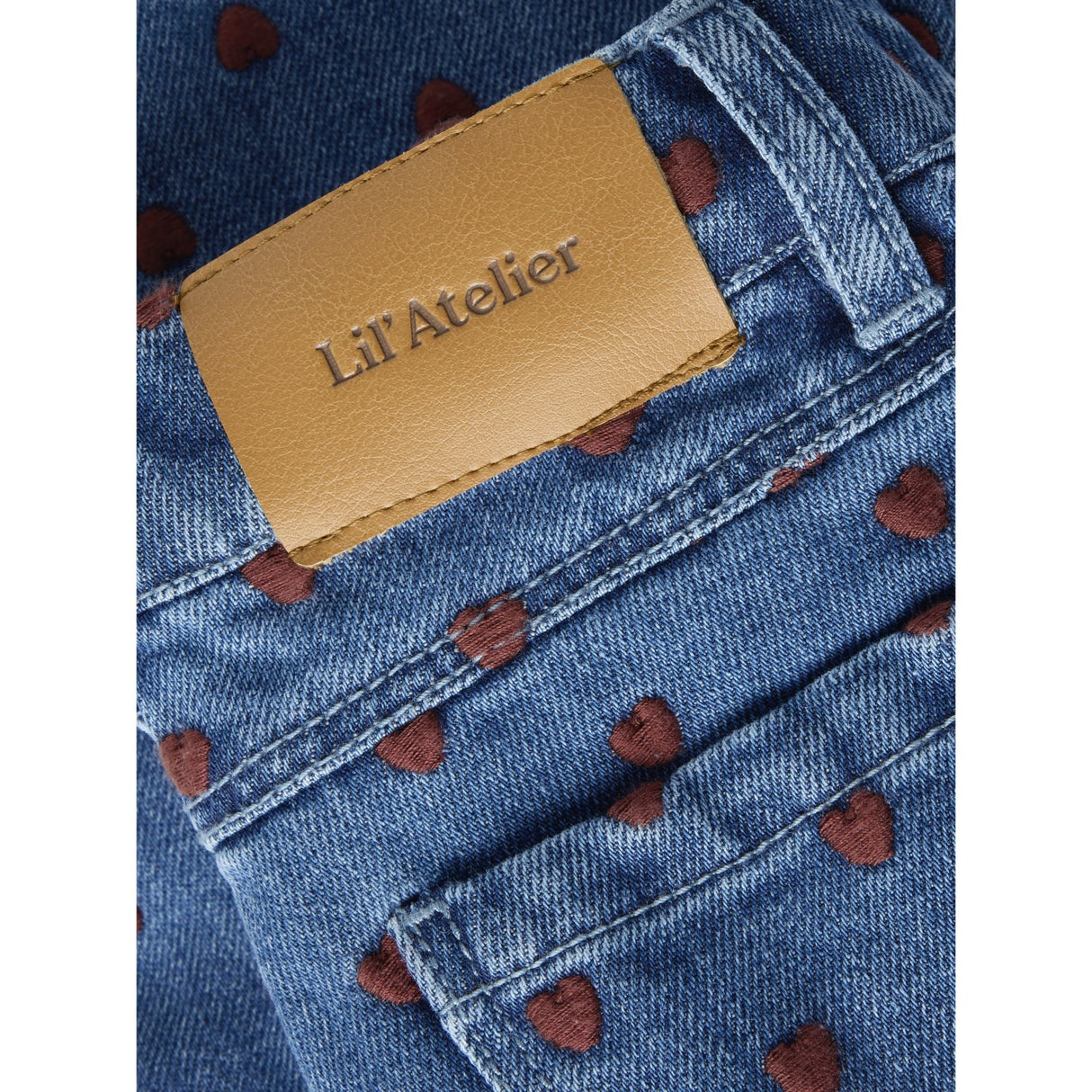 Lil'Atelier Dark Blue Denim Hearts Nmfliva Loose Jeans 2001-Se Lil