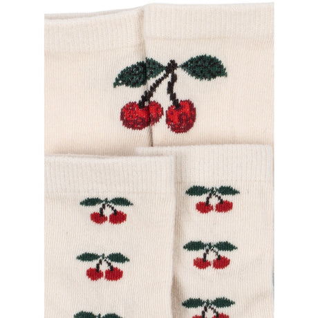 Konges Sløjd Cherry Mix 2 Pak Jacquard Cherry Strømper