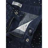 Name It Dark Blue Denim Sequins Nkfrose Wide Sequins Jeans 4415-Za