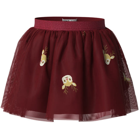Name It Red Dahlia Reindeer Nmfveross Tyl Nederdel