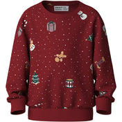 Name It Red Dahlia Christmas Nmnvohom Ls Nreg Sweat Bru
