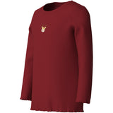 Name It Red Dahlia Reindeer Nmfvivemmas Ls Slim Top