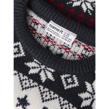Name It Navy Blazer Nmnrismas Ls Strik Cot