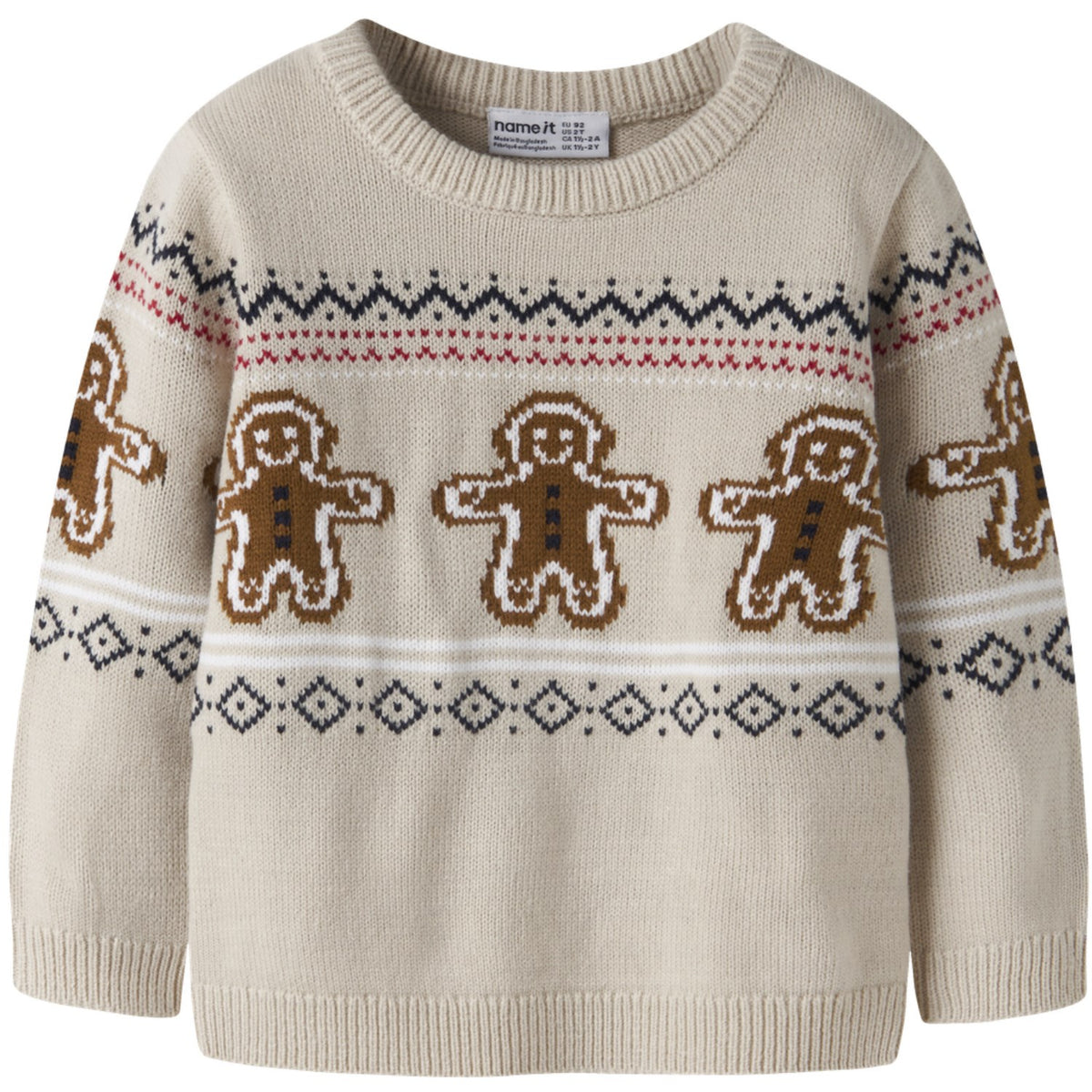 Name It Peyote Melange Nmnrismas Ls Strik Cot