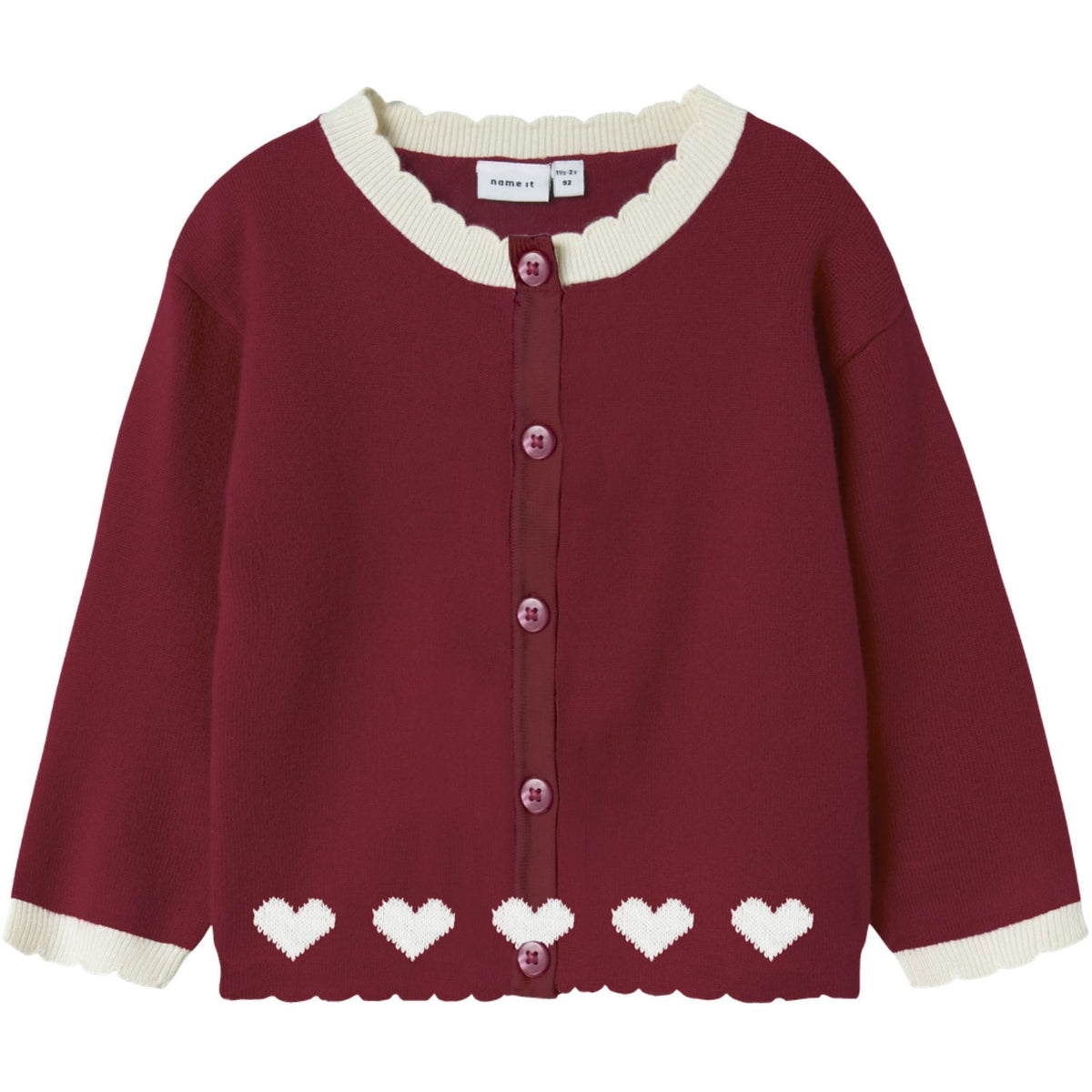Name It Red Dahlia Nmfralbos Ls Strik Card