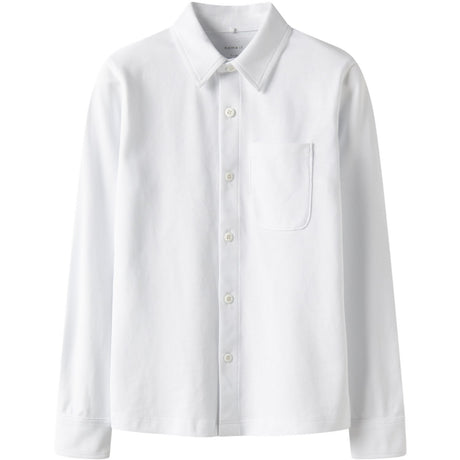 Name It Bright White Nkmron Ls Jersey Skjorte