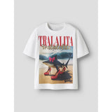 Name It Bright White Nkfadessa Brainr Ss Nreg Top Lnoos Vde