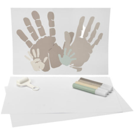 BAMBAM White Family Handprint Kit, 4 Colors