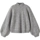Name It Grey Melange Nkfnadalie Ls Strik