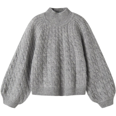 Name It Grey Melange Nkfnadalie Ls Strik