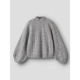 Name It Grey Melange Nkfnadalie Ls Strik