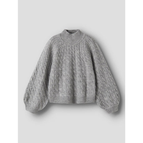 Name It Grey Melange Nkfnadalie Ls Strik