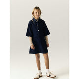 Name It Dark Blue Denim Nkfember 2/4 Dnm Glitter Kjole 1208-Lu
