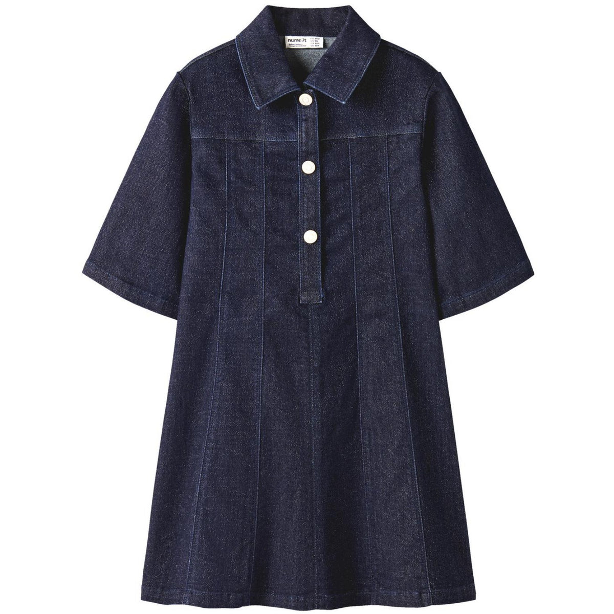 Name It Dark Blue Denim Nkfember 2/4 Dnm Glitter Kjole 1208-Lu