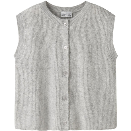 Name It Grey Melange Nkfoanja Loose Strik Vest