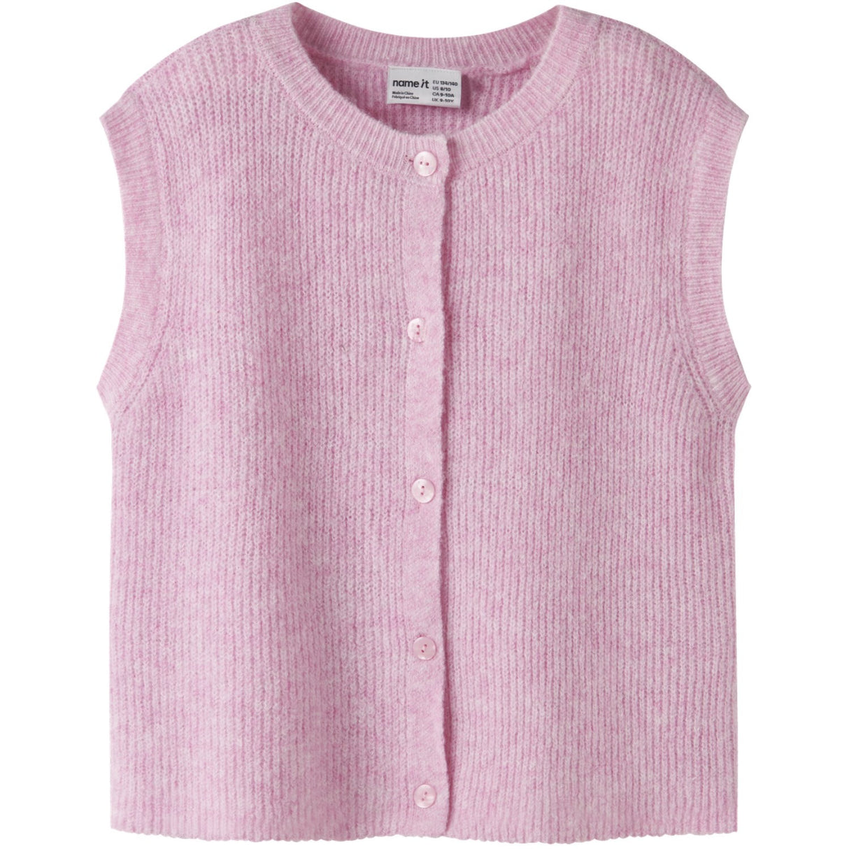 Name It Begonia Pink Nkfoanja Loose Strik Vest