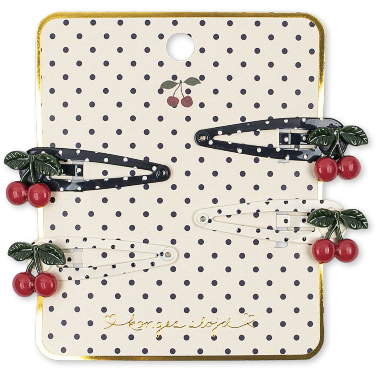 Konges Sløjd Multi 4 Pak Cherry Dot Hair Clip