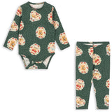 Konges Sløjd Deer Diary Green Basic Body/Pants Sæt Gots