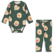 Konges Sløjd Deer Diary Green Basic Body/Pants Sæt Gots