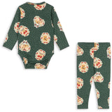 Konges Sløjd Deer Diary Green Basic Body/Pants Sæt Gots
