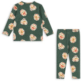 Konges Sløjd Deer Diary Green Basic Blouse/Pants Sæt Gots