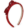 Konges Sløjd Red Glitter Fløjl Sløjfe Hairbrace
