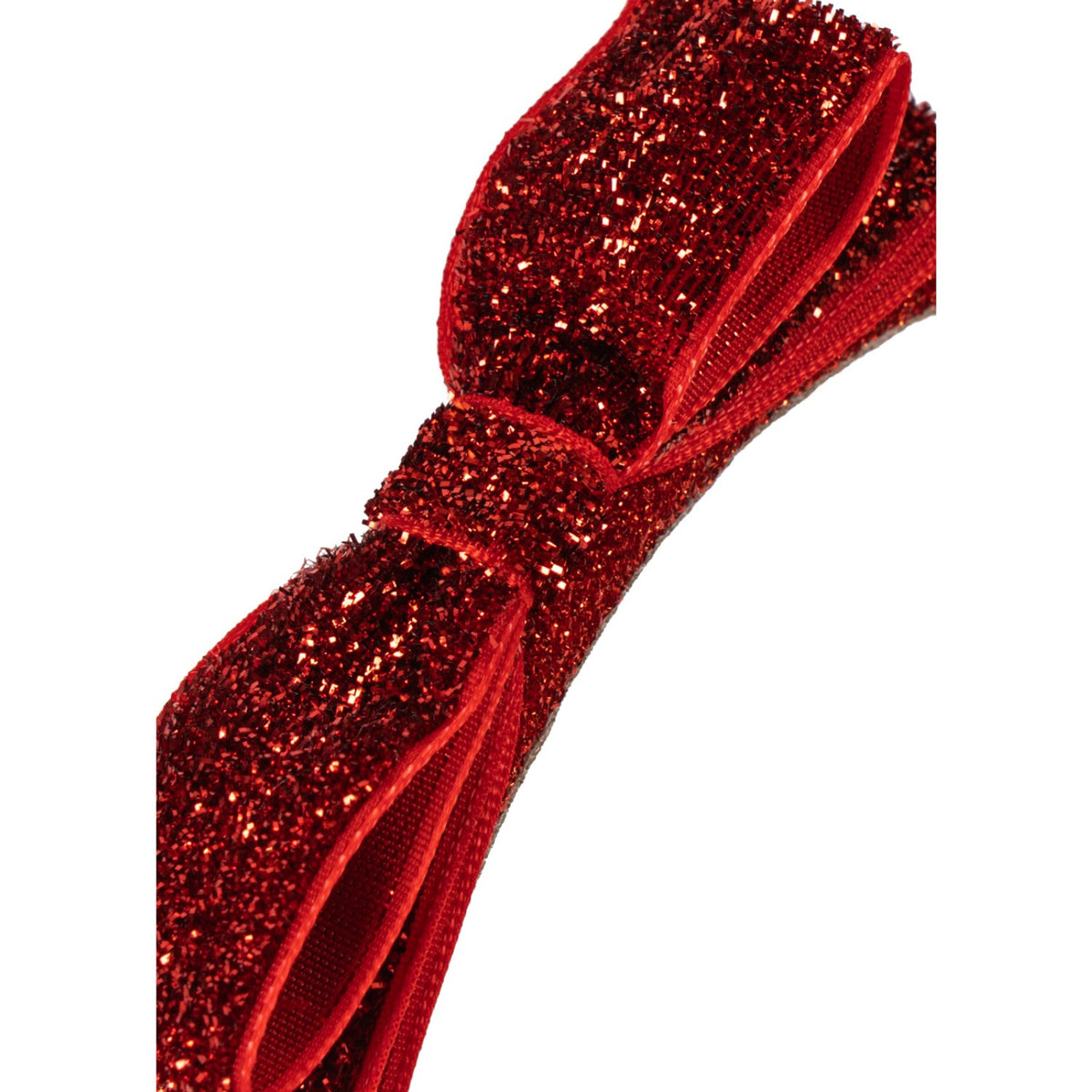 Konges Sløjd Red Glitter Fløjl Sløjfe Hairbrace