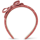 Konges Sløjd Rose Glitter Fløjl Sløjfe Hairbrace
