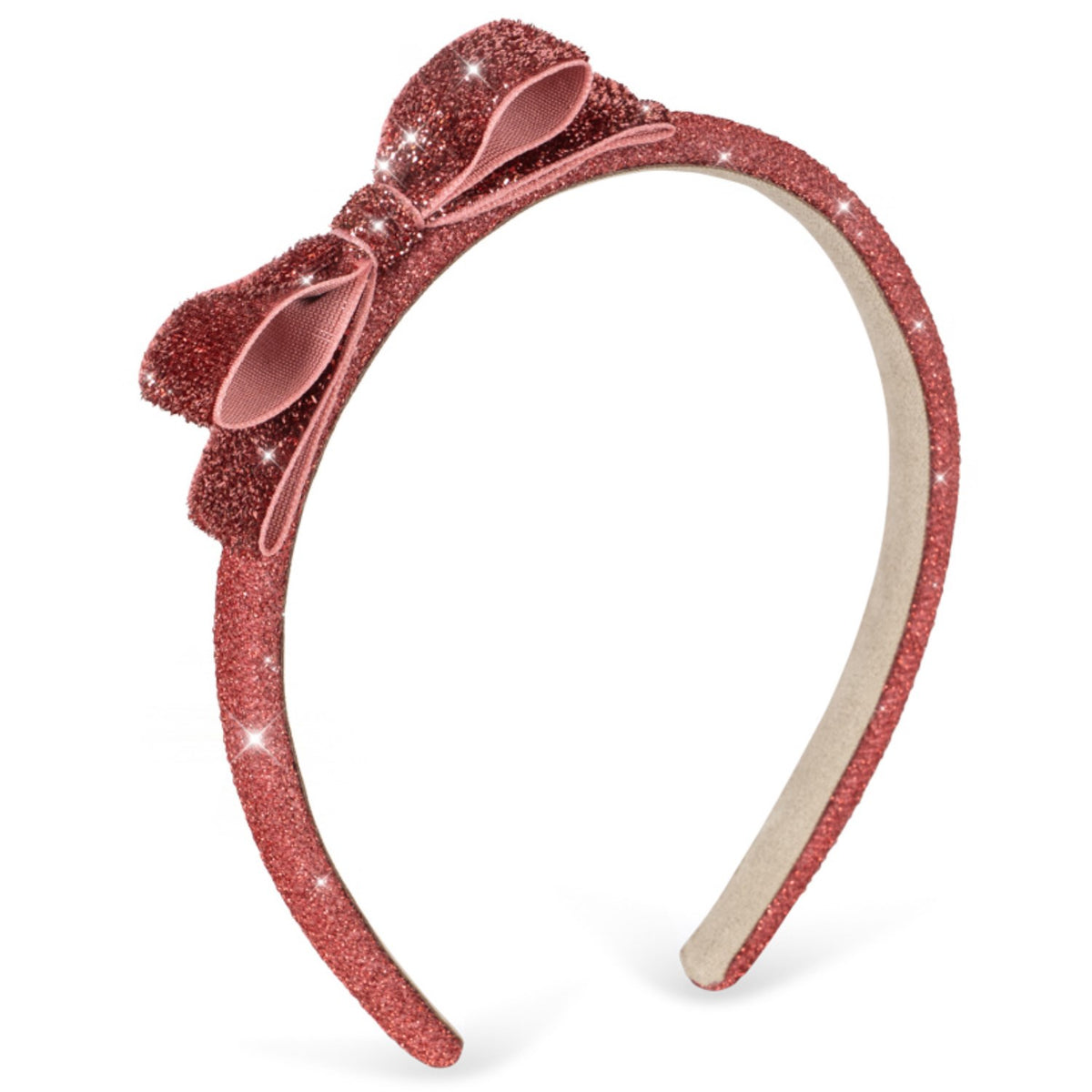 Konges Sløjd Rose Glitter Fløjl Sløjfe Hairbrace