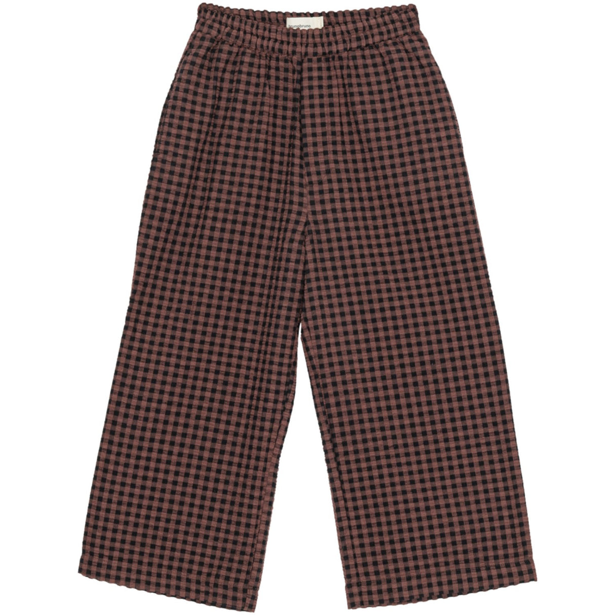 brunobruno nation Marron Plum Check Francis Seersucker Bukser