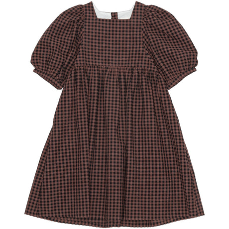 brunobruno nation Marron Plum Check Alva Kjole