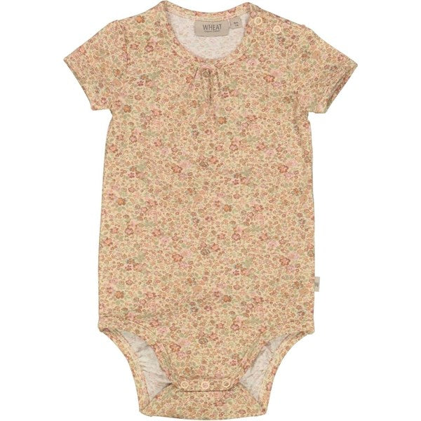 Wheat Barely Beige Small Flowers Jersey Body