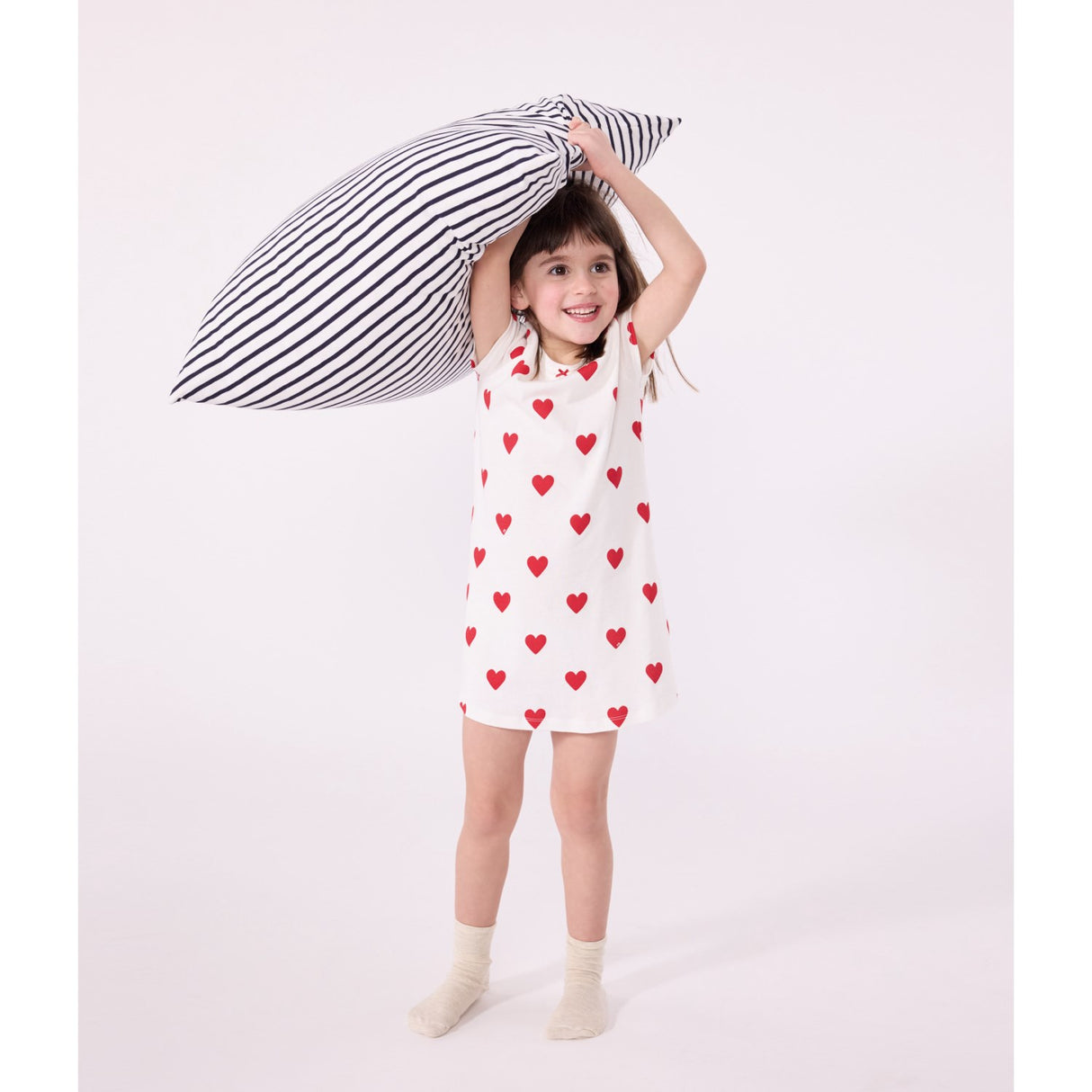 Petit Bateau Hearts Kortærmet Kjole