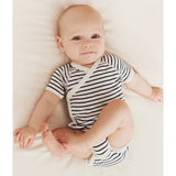 Petit Bateau Navy Stripe Kortærmet Body 3-Pak